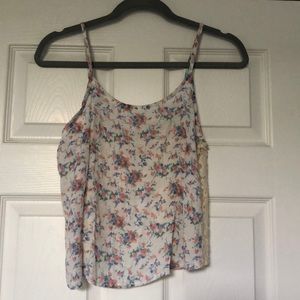 Lace back tank top/crop top